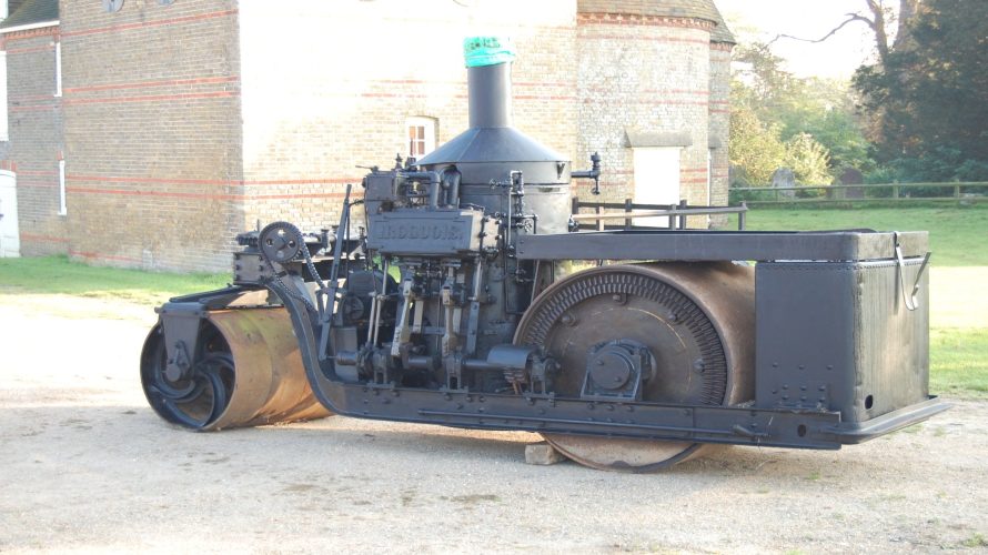 Iroquois Steam Roller with "Shay" drive Iroquois Steam Roller with "Shay" drive