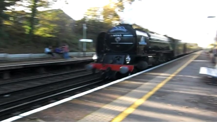 Tornado-through-Winnersh "Tornado" passing through Winnersh station